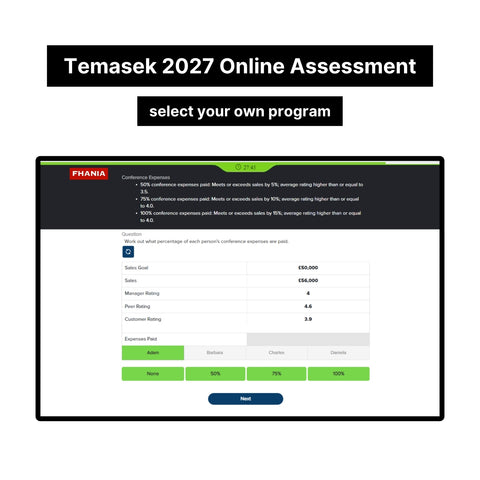 2027 Temasek Online Assessment & Video Interview Answers
