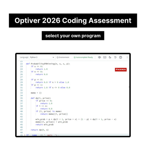2026 Optiver Online Assessment Exact Questions & Answers