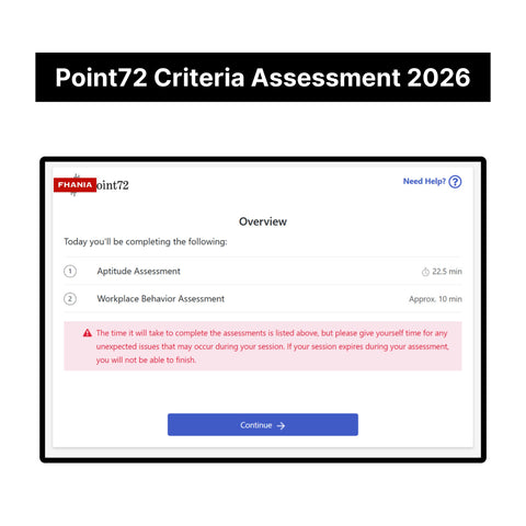 2026 Point72 Academy Criteria Assessment Exact Questions and Answers