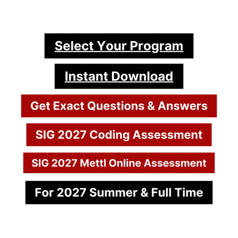 2027 SIG Susquehanna Online Problem Solving | Coding Assessment Tutorials