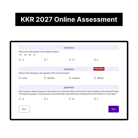 2027 KKR Predictive Cognitive Assessment Exact Questions & Answers