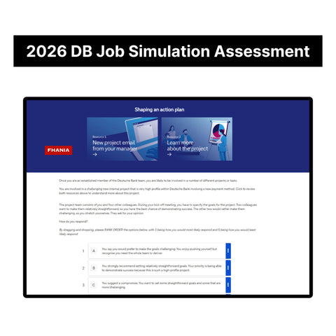 2026 Deutsche Bank Online Assessment Job Simulation Assessment Tutorials