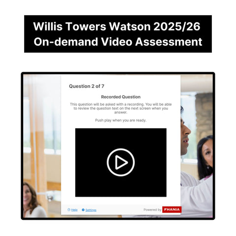 2026 Willis Towers Watson WTW On-demand Video Assessment Exact Questions and Answers