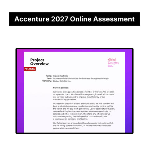 2027 Accenture Online Assessment and Video Interview Exact Questions and Answers