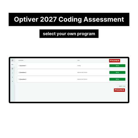 2027 Optiver Online Assessment Exact Questions & Answers