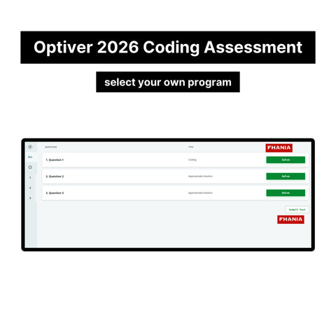 2026 Optiver Online Assessment Exact Questions & Answers