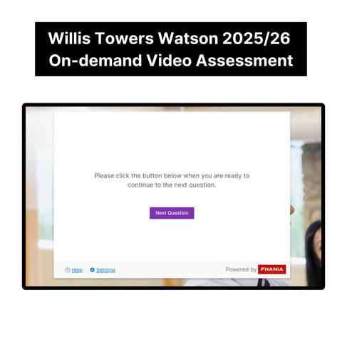 2026 Willis Towers Watson WTW On-demand Video Assessment Exact Questions and Answers