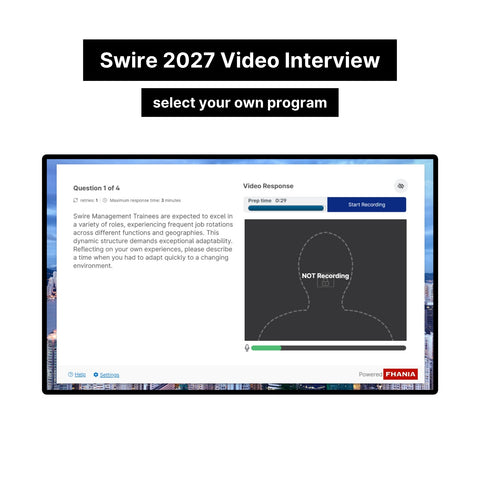 2027 Swire Group Video Interview and Online Assessment Exact Questions and Answers