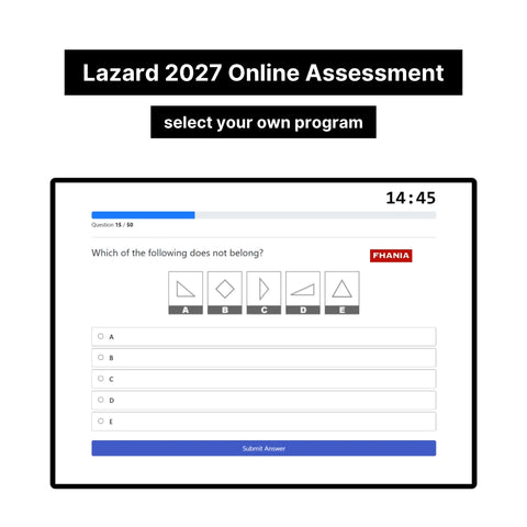 2027 Lazard Online Assessment Video Interview Exact Questions and Answers