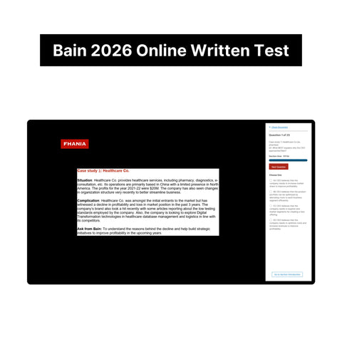 2026 Bain Online Assessment and Written Case Exact Questions and Answers