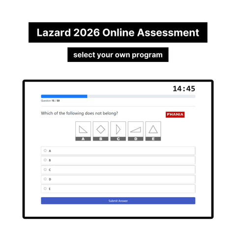 2026 Lazard Online Assessment Video Interview Exact Questions and Answers