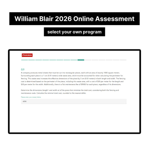2026 William Blair Online Pre-recruiting Assessments Questions & Answers