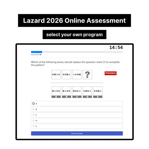 2026 Lazard Online Assessment Video Interview Exact Questions and Answers