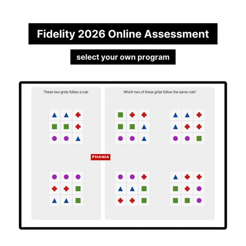 2026 Fidelity International Online Assessment Tutorials