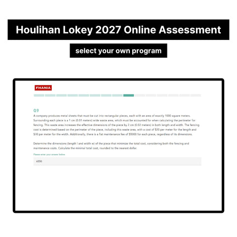 2027 Houlihan Lokey Online Assessment Exact Questions & Answers