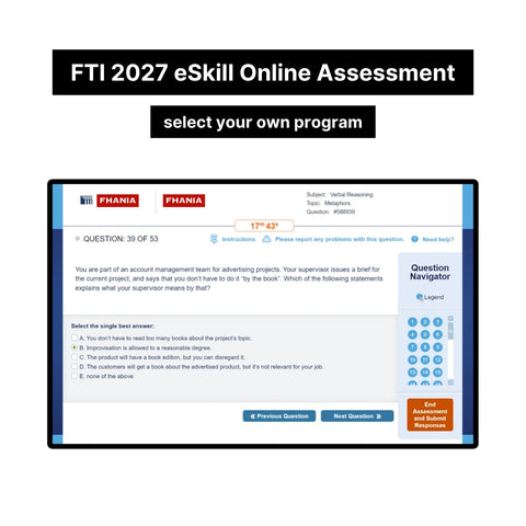 2027 FTI Consulting Pre-recorded Video Interview & Online Assessment Tutorials
