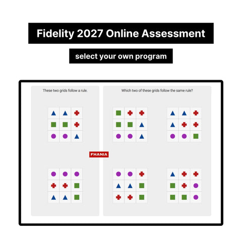 2027 Fidelity International Online Assessment Tutorials