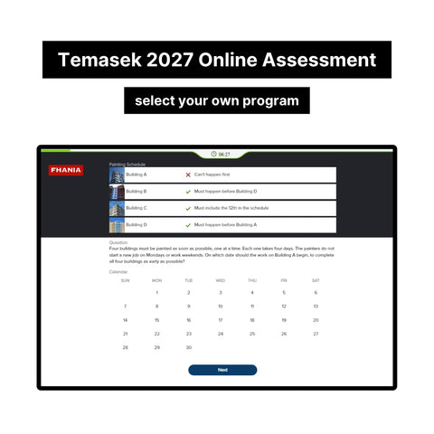 2027 Temasek Online Assessment & Video Interview Answers