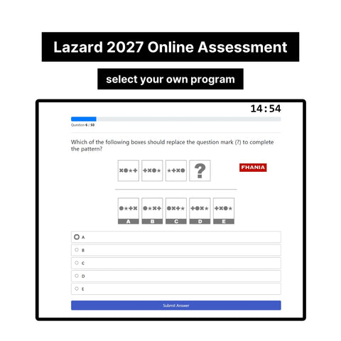 2027 Lazard Online Assessment Video Interview Exact Questions and Answers