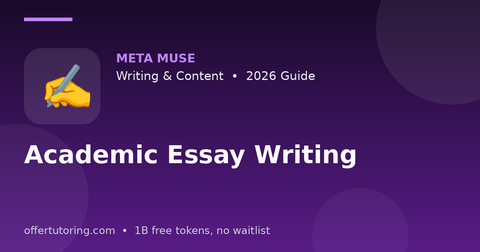 Academic Essay Writing illustration – Meta Muse Writing & Content guide 2026