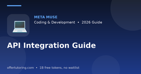 API Integration Guide illustration – Meta Muse Coding & Development guide 2026