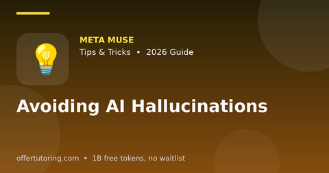 Avoiding AI Hallucinations illustration – Meta Muse Tips & Tricks guide 2026