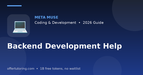 Backend Development Help illustration – Meta Muse Coding & Development guide 2026