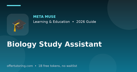 Biology Study Assistant illustration – Meta Muse Learning & Education guide 2026