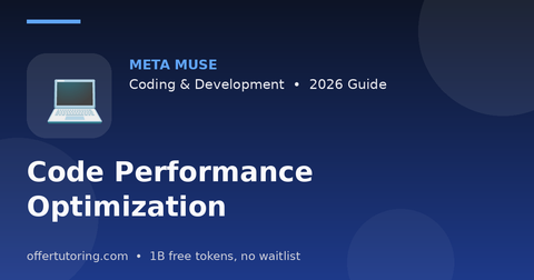 Code Performance Optimization illustration – Meta Muse Coding & Development guide 2026