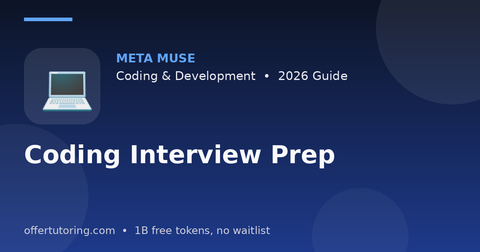 Coding Interview Prep illustration – Meta Muse Coding & Development guide 2026