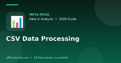 CSV Data Processing illustration – Meta Muse Data & Analysis guide 2026