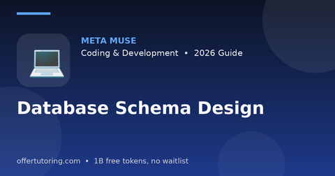 Database Schema Design illustration – Meta Muse Coding & Development guide 2026
