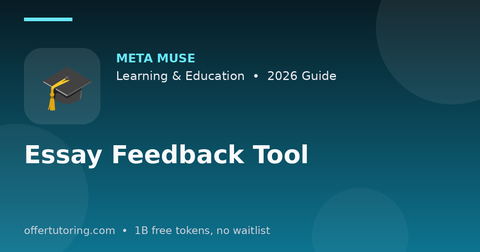 Essay Feedback Tool illustration – Meta Muse Learning & Education guide 2026