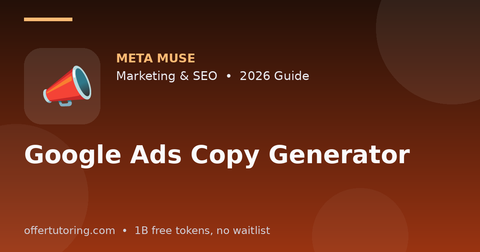 Google Ads Copy Generator illustration – Meta Muse Marketing & SEO guide 2026