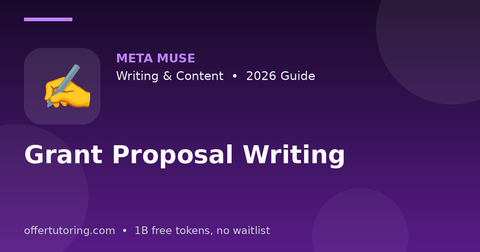 Grant Proposal Writing illustration – Meta Muse Writing & Content guide 2026