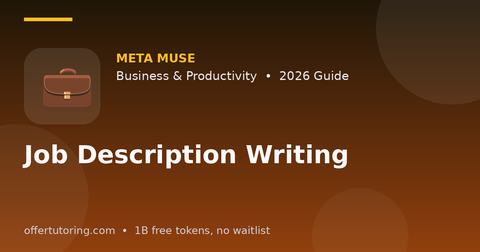Job Description Writing illustration – Meta Muse Business & Productivity guide 2026