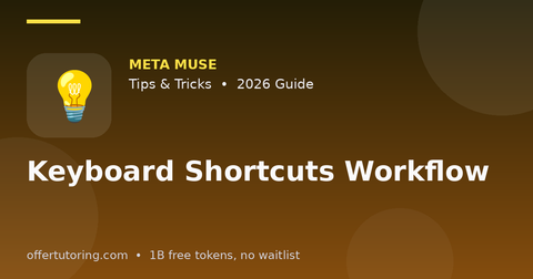 Keyboard Shortcuts Workflow illustration – Meta Muse Tips & Tricks guide 2026