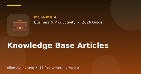 Knowledge Base Articles illustration – Meta Muse Business & Productivity guide 2026