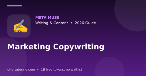 Marketing Copywriting illustration – Meta Muse Writing & Content guide 2026