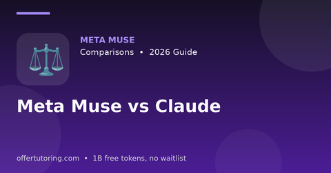 Meta Muse vs Claude illustration – Meta Muse Comparisons guide 2026