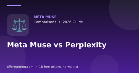 Meta Muse vs Perplexity illustration – Meta Muse Comparisons guide 2026