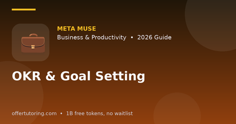 OKR & Goal Setting illustration – Meta Muse Business & Productivity guide 2026