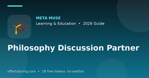 Philosophy Discussion Partner illustration – Meta Muse Learning & Education guide 2026