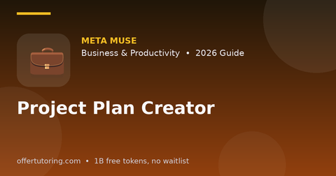 Project Plan Creator illustration – Meta Muse Business & Productivity guide 2026