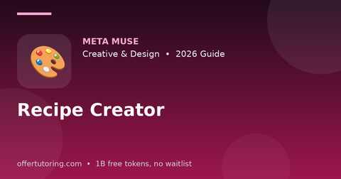 Recipe Creator illustration – Meta Muse Creative & Design guide 2026