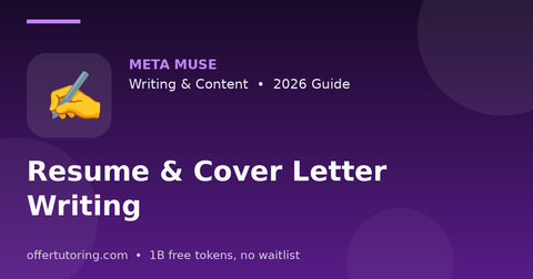 Resume & Cover Letter Writing illustration – Meta Muse Writing & Content guide 2026