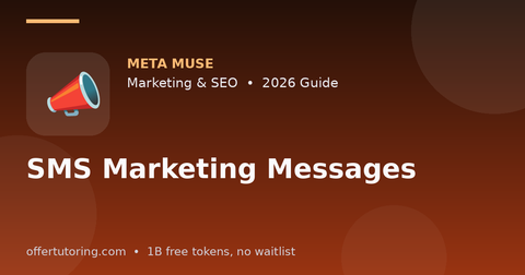 SMS Marketing Messages illustration – Meta Muse Marketing & SEO guide 2026