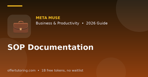 SOP Documentation illustration – Meta Muse Business & Productivity guide 2026