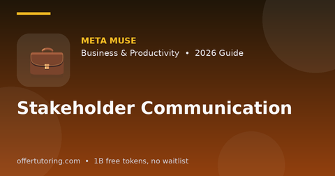 Stakeholder Communication illustration – Meta Muse Business & Productivity guide 2026