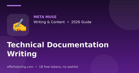 Technical Documentation Writing illustration – Meta Muse Writing & Content guide 2026